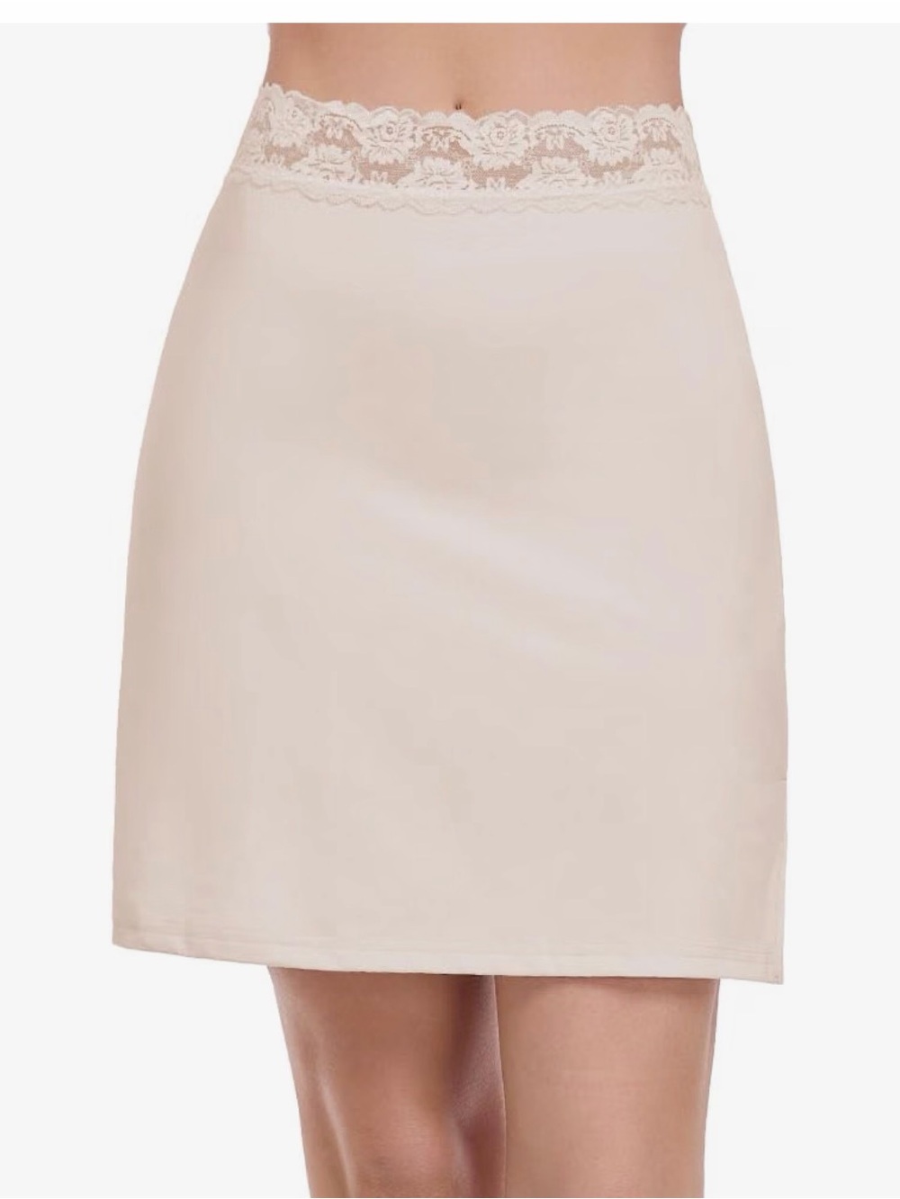 Lace Waist Half Slip - ivory